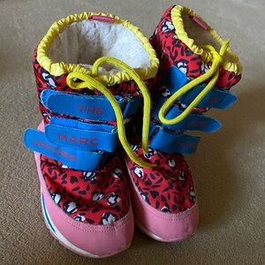 The Marc Jacobs red and pink girls winter boots 12.5